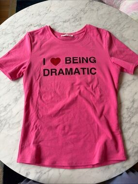 Zara Hot Pink Short-Sleeve Graphic Tee
